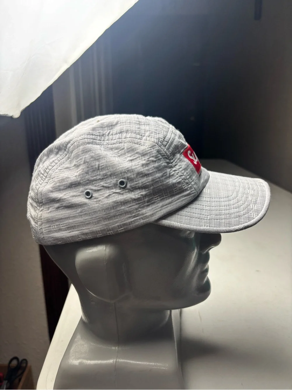 Supreme Glow Ripstop Camp Cap Grey FW22